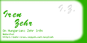 iren zehr business card